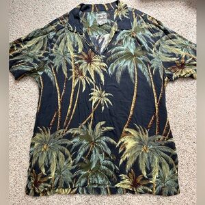 Vintage Steve & Barry’s Classic Hawaiian Palm Tree Print Hawaiian Shirt size XXL